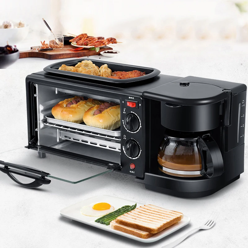 

HL-9L electric 3 in 1 home breakfast machine mini bread toaster oven omelette pan frying pan hot pot boiler food steamer EU