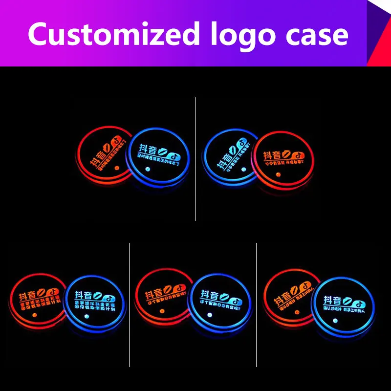 2 шт. светодиодный автомобильный подстаканник для Maserati светильник с логотипом