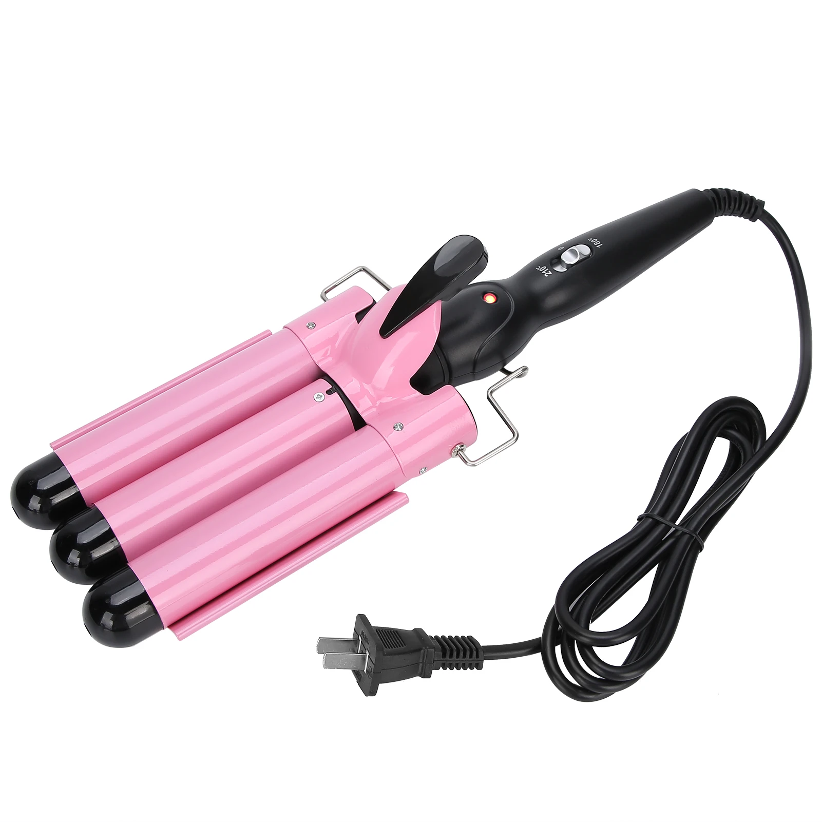 

Fashion 3Barrel Curling Iron Wand Adjustable Ceramic Frizz Free Hair Curler Waver A Must-Have Artifact For Ladies Dating Styling