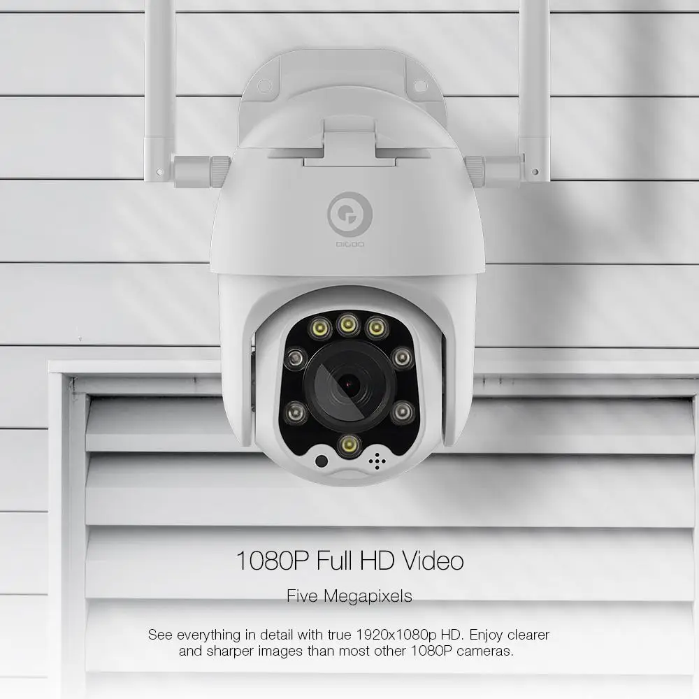 DIGOO DG-ZXC40, 1080 P, PTZ IP камера, Wifi, открытая, скоростная, купольная, беспроводная, камера безопасности, панорамирование, 4-кратный цифровой зум, 5Мп, сеть видеонаблюдения