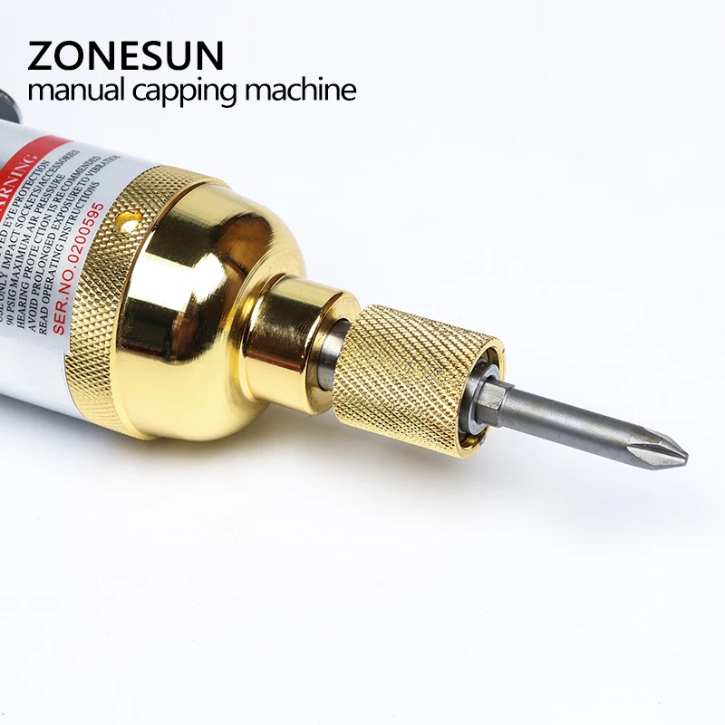 

ZONESUN Portable pneumatic Capping machine Hand Held Capper RG-II +chuck+Compact Bottle Capper Plastic Bottle Capping Machine