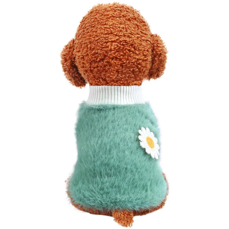 

Winter Pet Dog Clothes Warm Underwear Thicker Cotton Small Dogs Pets Clothing Daisy Cat Thermal Sweater Pet Four-legged Clothes