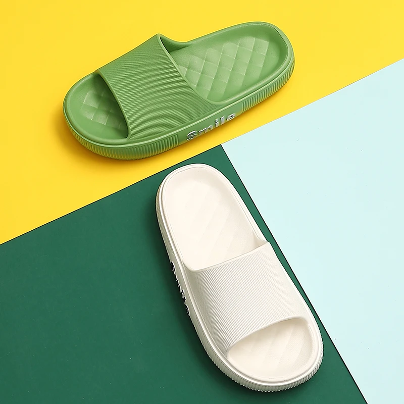 

Women Thick 4cm Platform Slippers Summer Beach Eva Soft Sole Slide Sandals Leisure Men Ladies Indoor Bathroom Anti-slip Shoes