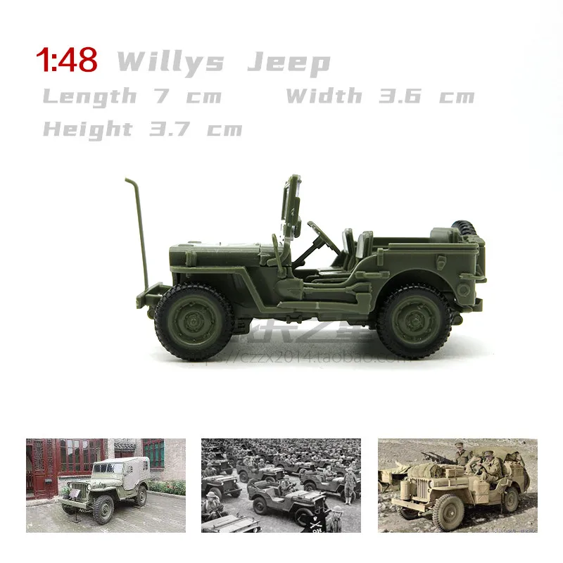 Ww2 1/48 армии США Willys Jeep модель внедорожника сборка игрушки старомодные