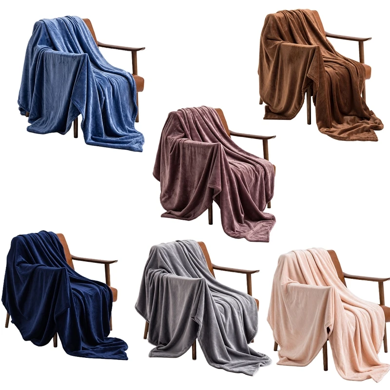 

Winter Autumn Thicken Flannel Throw Blanket Twin Size Super Soft Cozy Warm Luxury Microfiber Solid Color Bedding Sheets