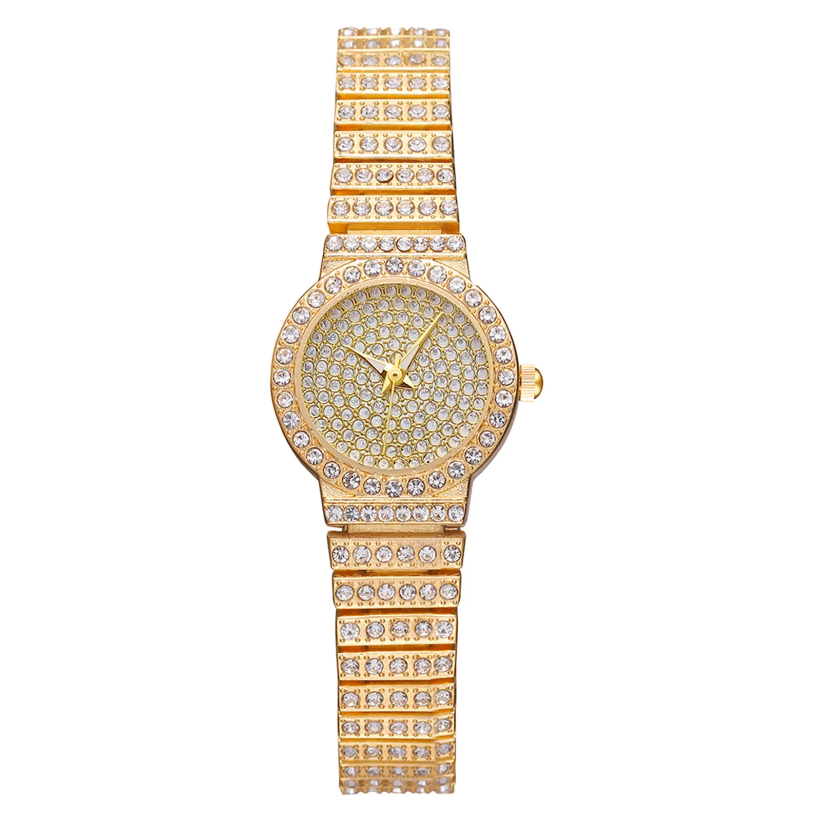 

Women Quartz Watch Round Shape Casual Watch Ladies Elegant All-match Fashion Watch Female Fashion Rhinestone Wristwatches