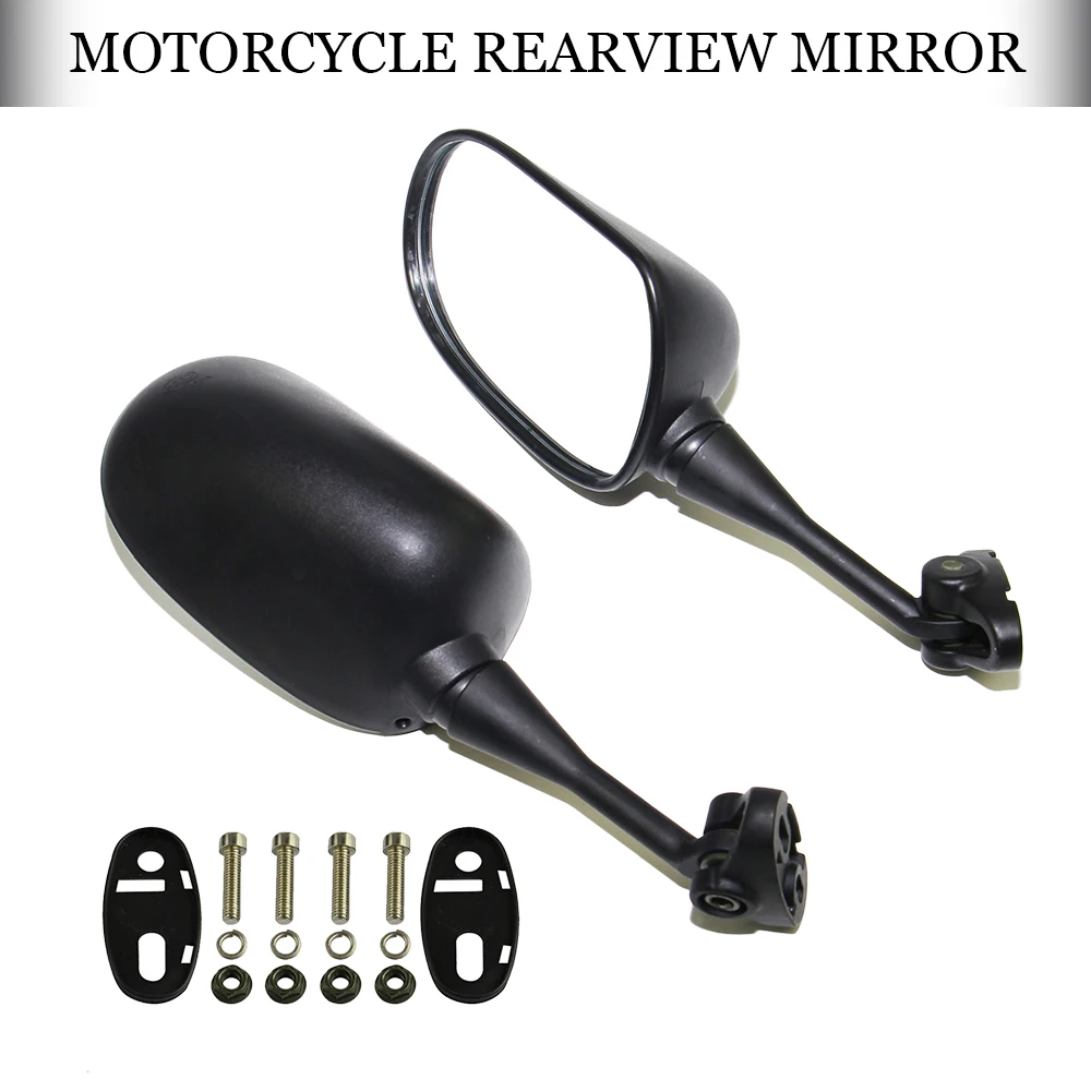 1 Pair Black Motorcycle Rear View Mirror For CBR600RR CBR1000RR 2003-2011 Motorbike Side Rearview Mirror