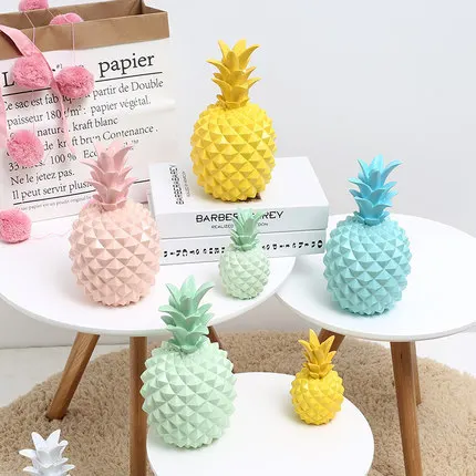 Creative resin pineapple decoration big piggy bank for kids digital coin counting Money Boxes | Дом и сад