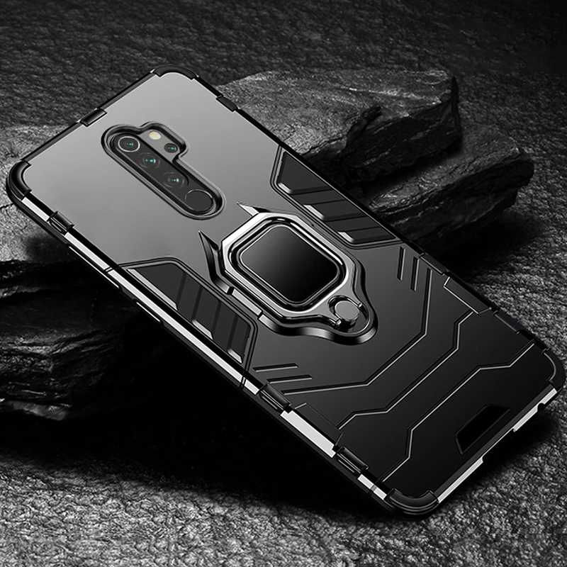 Чехол с кольцом для xiaomi redmi note 8 Pro роскошный противоударный бампер чехол телефона
