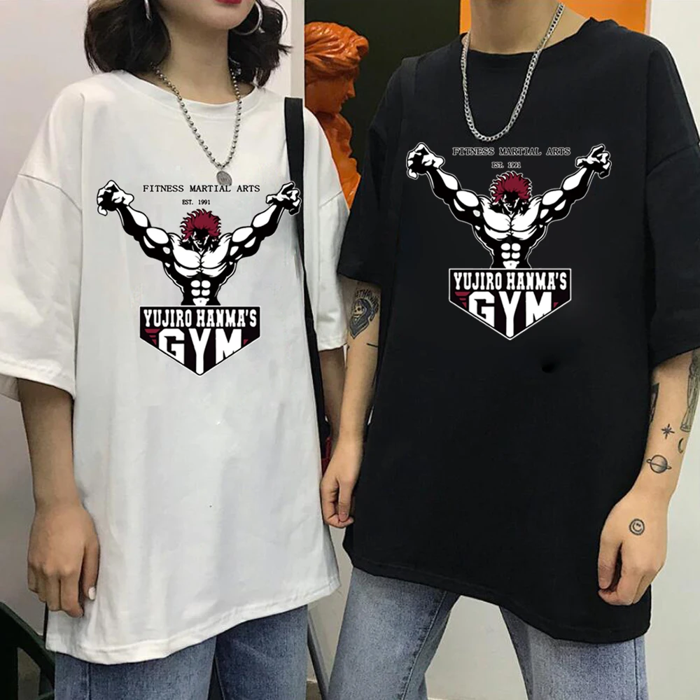 

2021 Anime Baki Hanma Yujiro Casual Short Sleeve Print Anime Tshirt Tops Tee Shirt