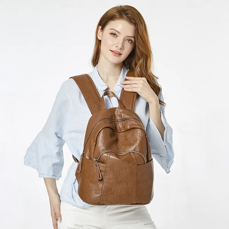 Модный женский рюкзак из натуральной кожи школьная сумка для девочек сумки на
