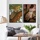 Современное настенное Искусство Животные пантера леопард Картина на холсте настенные картины для гостиной настенные художественные плакаты принты домашний декор