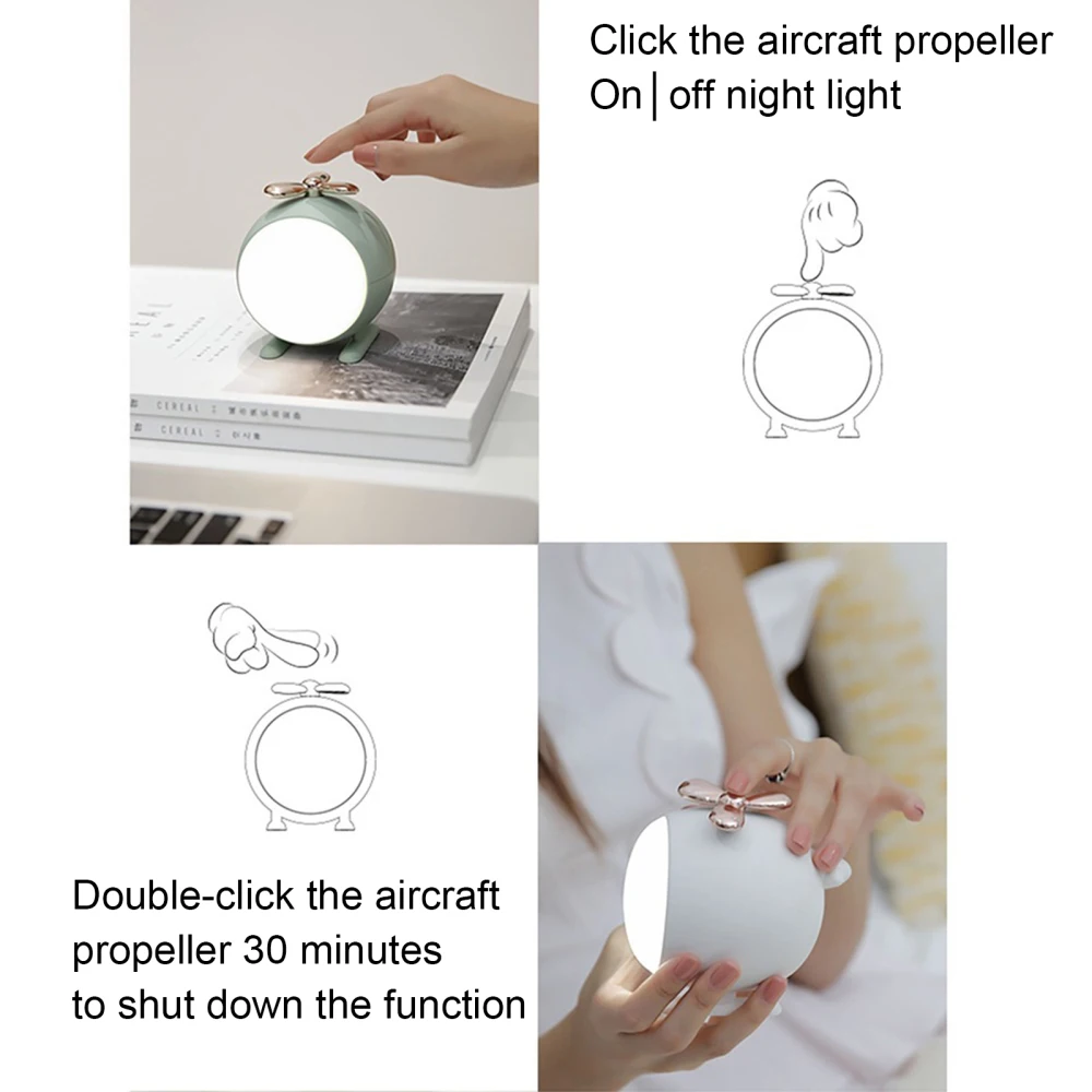 Настольная лампа для вертолета ночник со светодиодным винтом приглушаемый