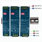Бренд Mean Well представляет EDR-75 EDR-120 EDR-150 один Выход din-рейку импульсный Питание 12V 24V 48V meanwell светодиодный драйвер