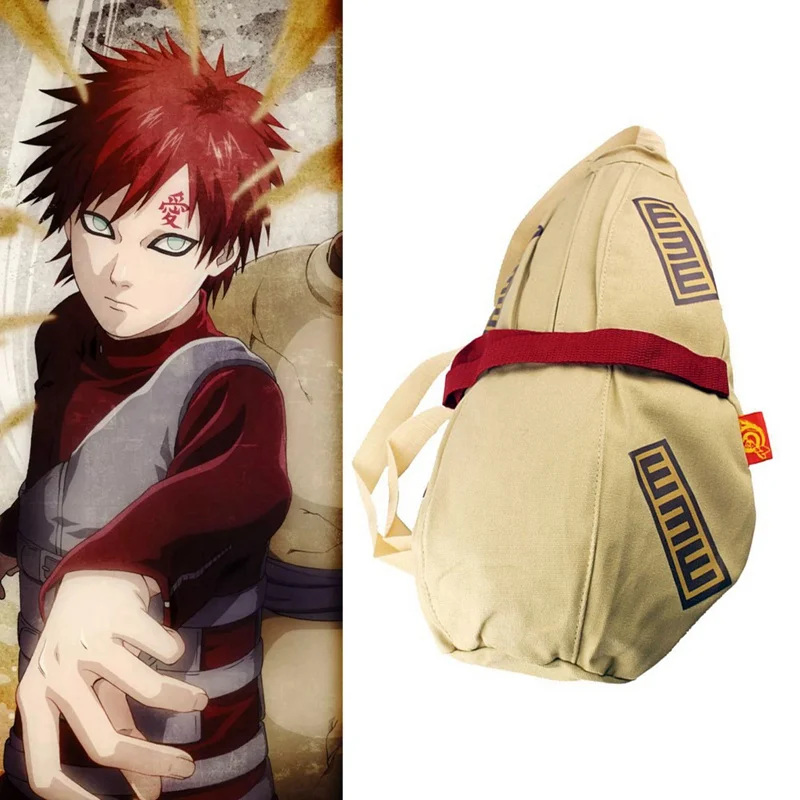 Классический Аниме Хокаге Гаара Тыква рюкзак через плечо из плотной ткани
