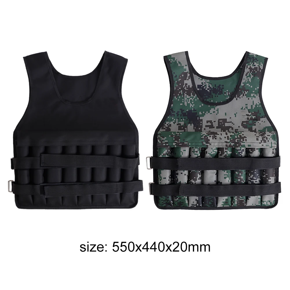 

20kg Loading Weighted Vest Adjustable Sand Weighted Waistcoat Adult Running Boxing Training Exercise Workout Fitness Equipment