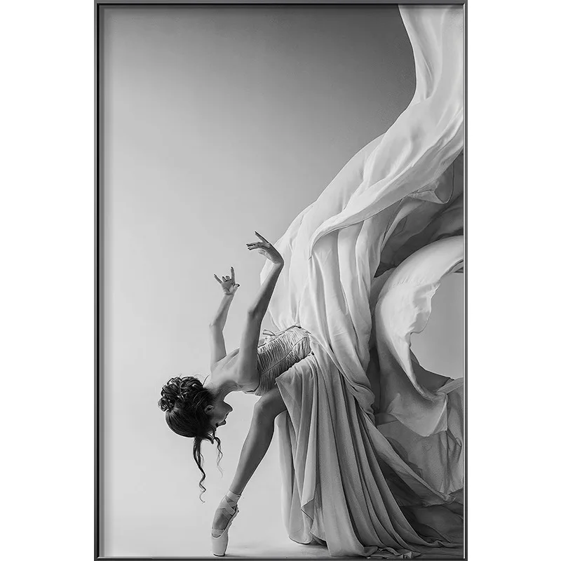 Ballet canvases for modern dance children and figurative art paintings black white walls living room bedroom | Дом и сад