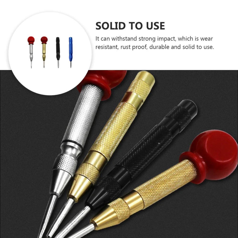 

4pcs High Strength Automatic Center Punch Center Hole Punch Window Breaking Tool