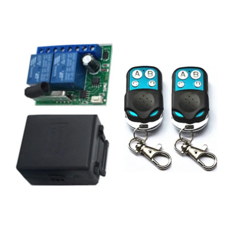 433 МГц Универсальный беспроводной пульт дистанционного управления DC 12 В 2CH