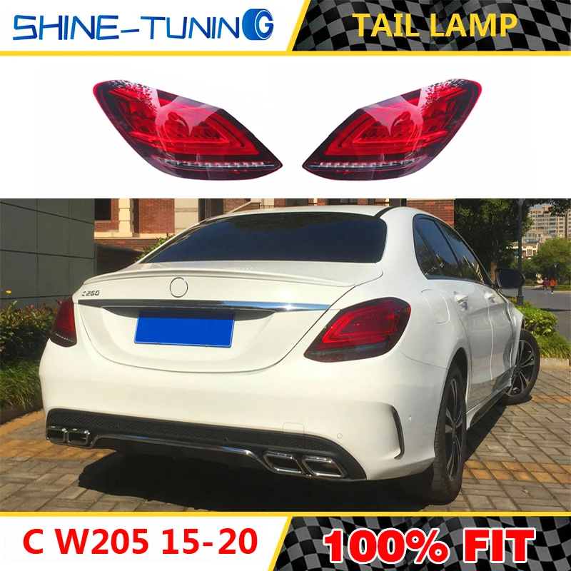 Задний светильник подходящий для C класса W205 задний C63 C63S 2015 18 2019 + C450 C250 C180 C200 C220
