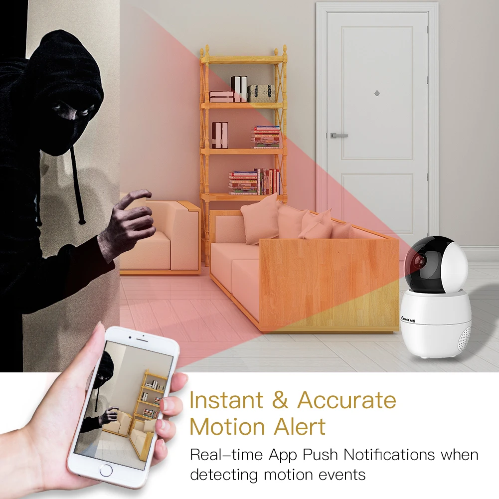 Умная Wi-Fi-камера Tuya вращающаяся сетевая IP-камера HD 1080P с двухсторонним аудио и
