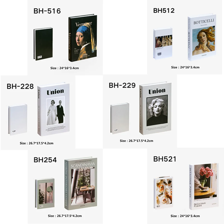 

Fake Book Decoration Creative Fashion Brand Decorative Book Cafe luxury Decoration Hotel Simulation Book Model Club Home Decor