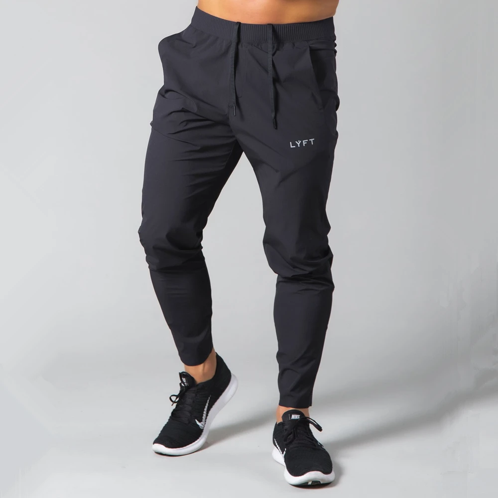 Black Joggers Pants Men Running Sweatpants Quick dry Trackpants Gym Fitness Sport Trousers Male Summer Thin Training Bottoms