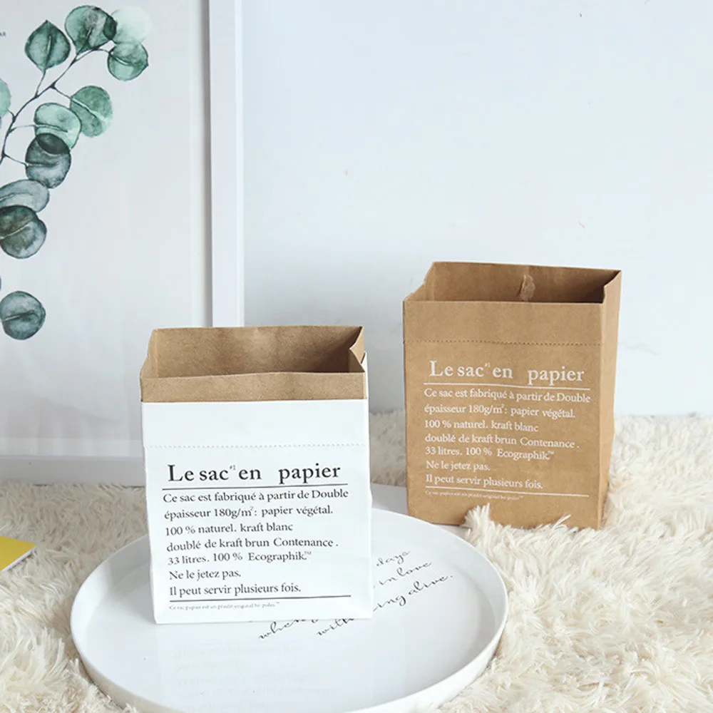 Симпатичная сумка для хранения из крафт бумаги в скандинавском стиле детские