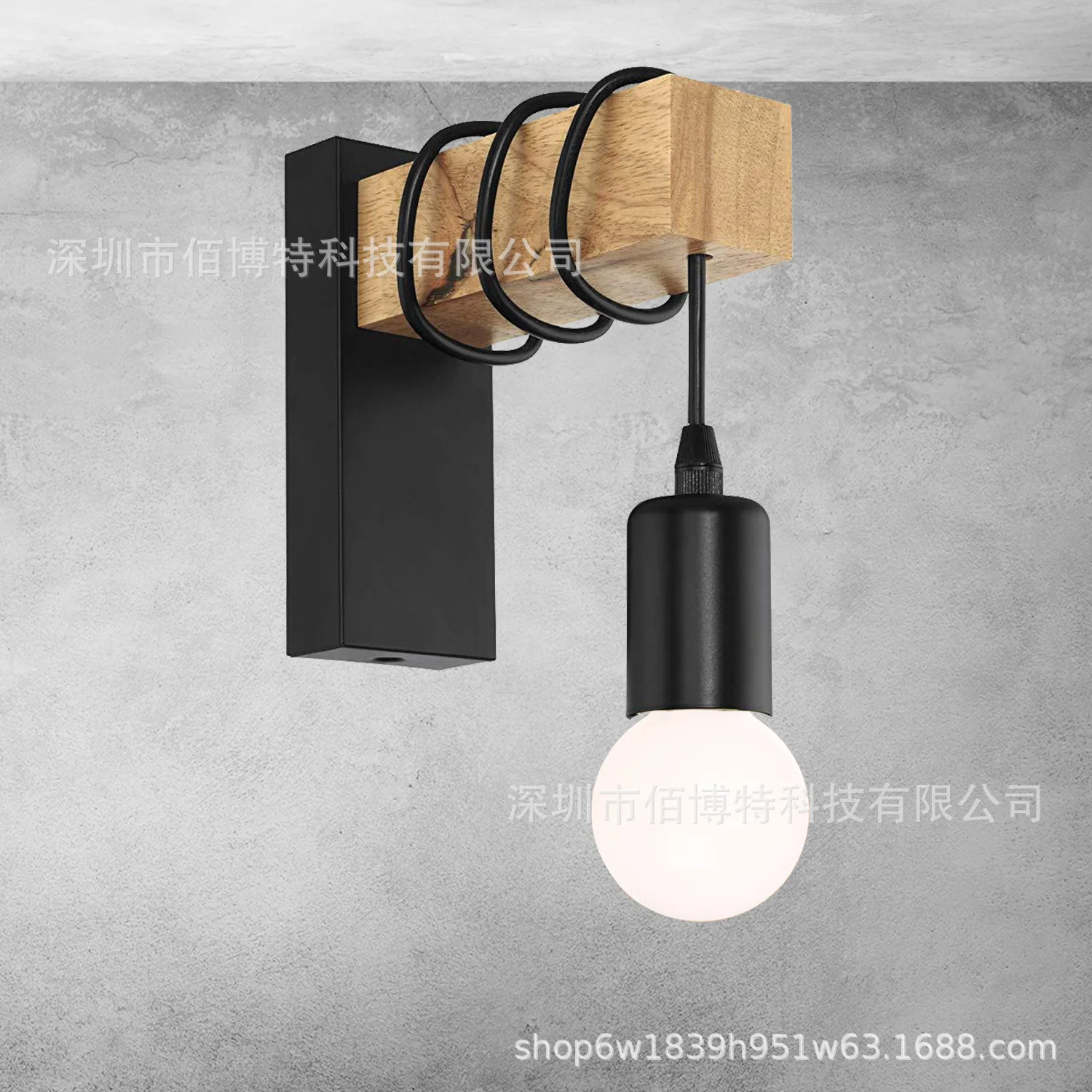 

Modern creative simple aisle bedside Wall LIGHT industrial style wood staircase lamp wall lamp American retro lighting SP43