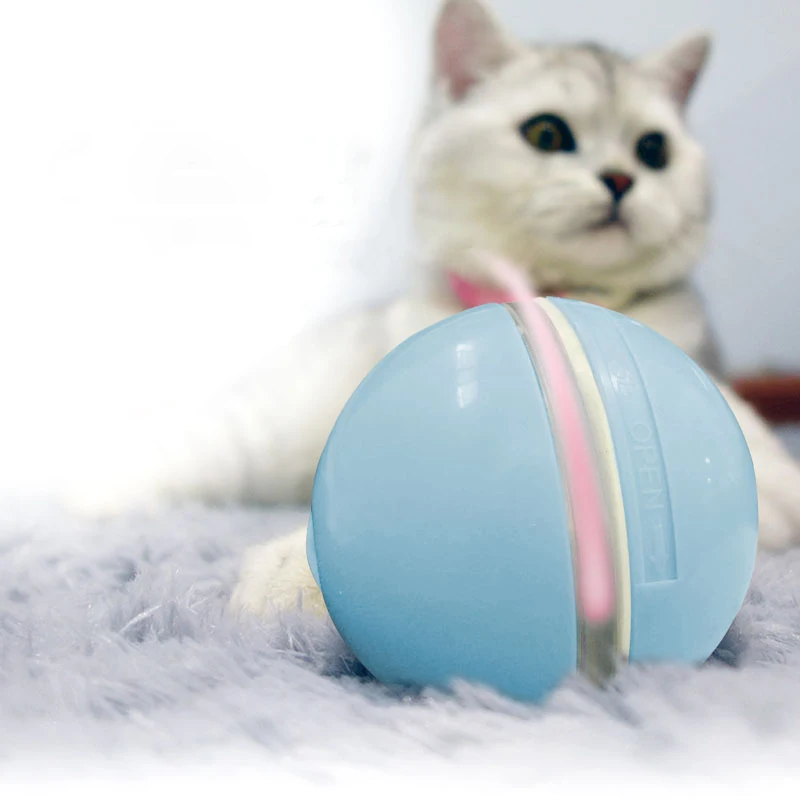 

USB Charging Type Automatic Electric Funny Cat Ball Change To Stray Cat LED Light Self-hey and Relieve Sorrow Funny Cat Ball Cat