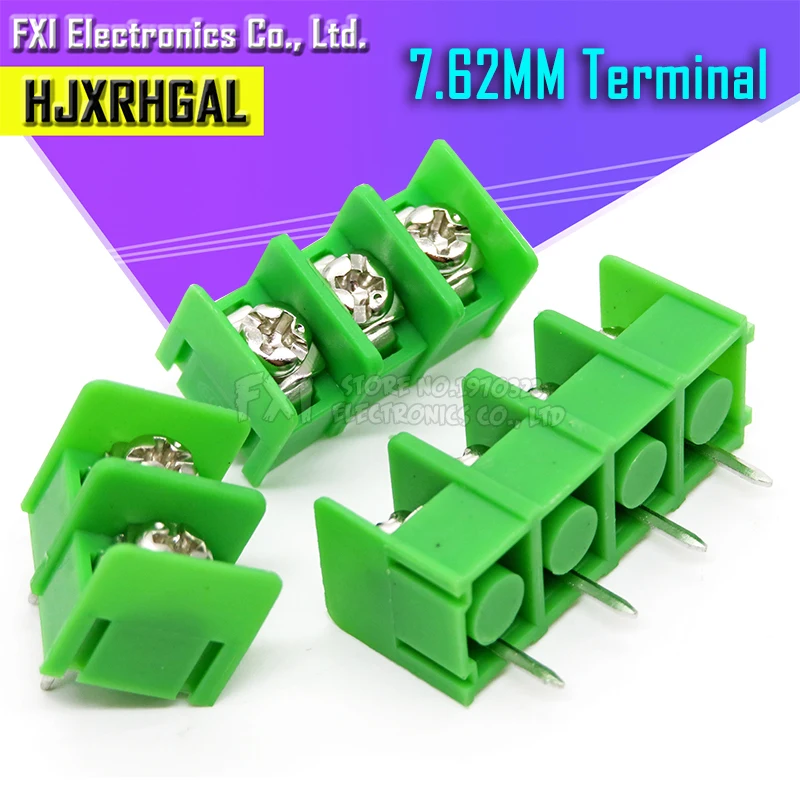 5 шт. KF7.62 2P 3P 4P клеммный разъем винт сращенный шаг 7 62 мм 2PIN 3PIN 4PIN для