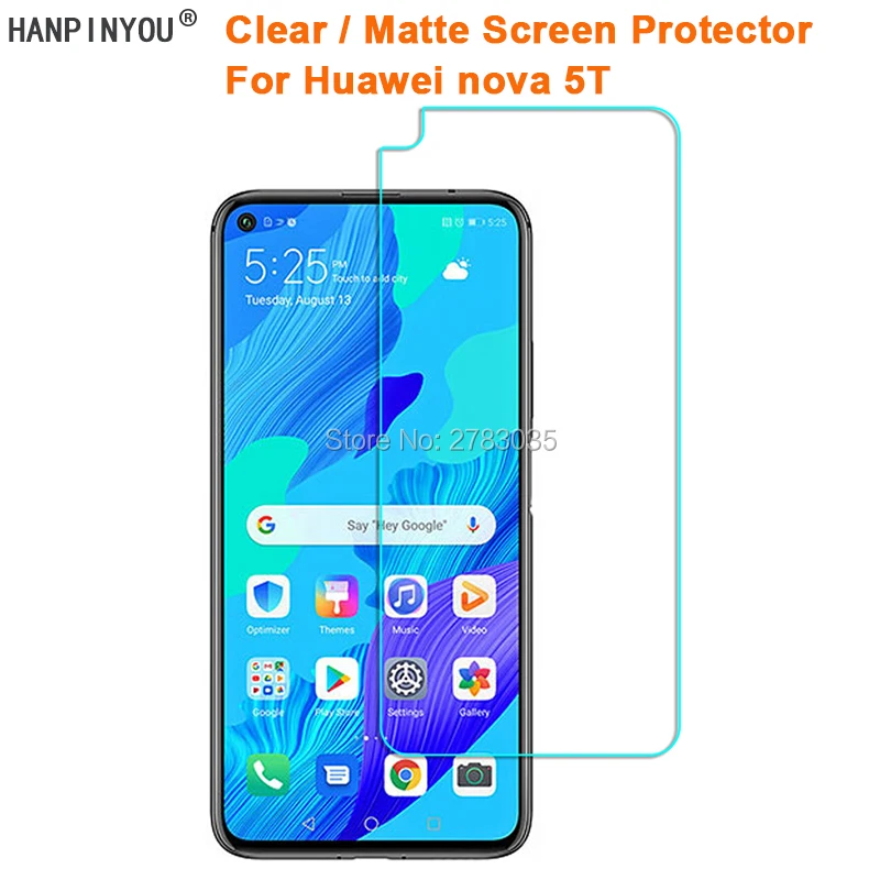 Прозрачная глянцевая/Антибликовая матовая защитная пленка для Huawei nova 5T 6 26 дюйма
