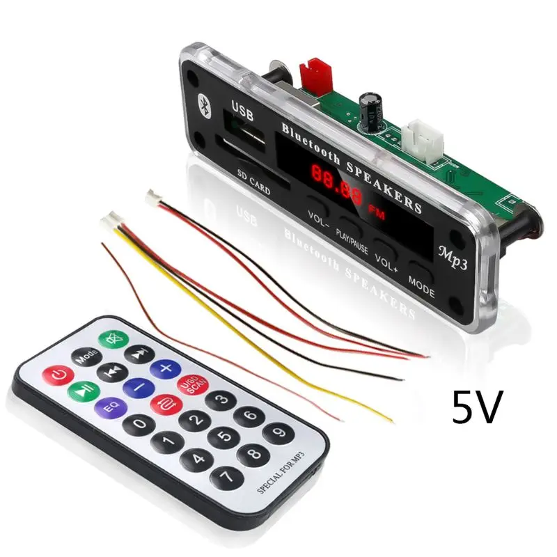 LED USB Bluetooth 5 0 аудио без потерь APE модуль TF FM радио Поддержка отключения питания
