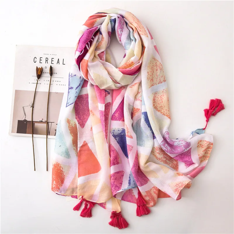 

2021 Luxury Brand New Style Printed Cotton Scarf Fashion Silk Scarves Sun-resistant Shawl Women Versatile Headscarf cashmere