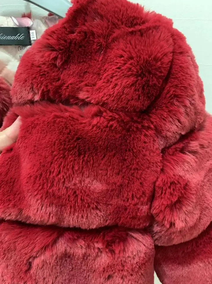 Новое пальто с мехом для девочек зимнее Модное теплое пальто Детская куртка с искусственным кроличьим мехом утепленная парка детская верхняя одежда пальто для малышей Y08