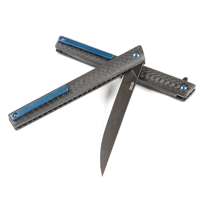 Jual Pisau Lipat Taktis Hiking Luar Ruangan M390 Gagang Serat Karbon Alat EDC Survival Berburu Kemah Saku Hysenss Pisau Hadiah