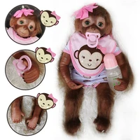 handmade reborn baby 20inch cute orangutan monkey rebirth dolls realistic lifestyle toddler full silicone for kids birthday gift