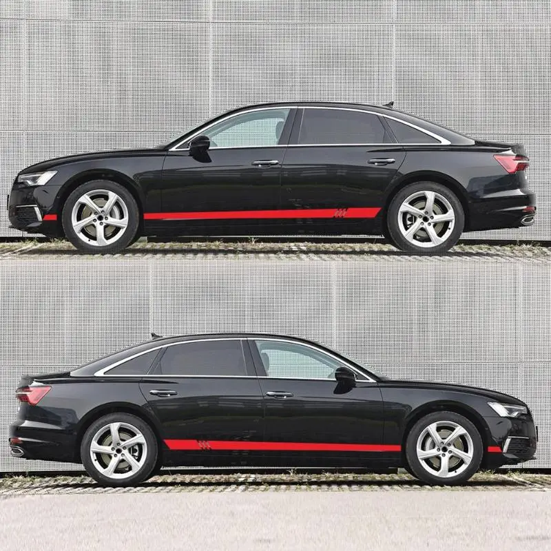 

2pcs/set Stripe Style Side Stickers Car Body Decals Auto Decorative Styling New Arrival