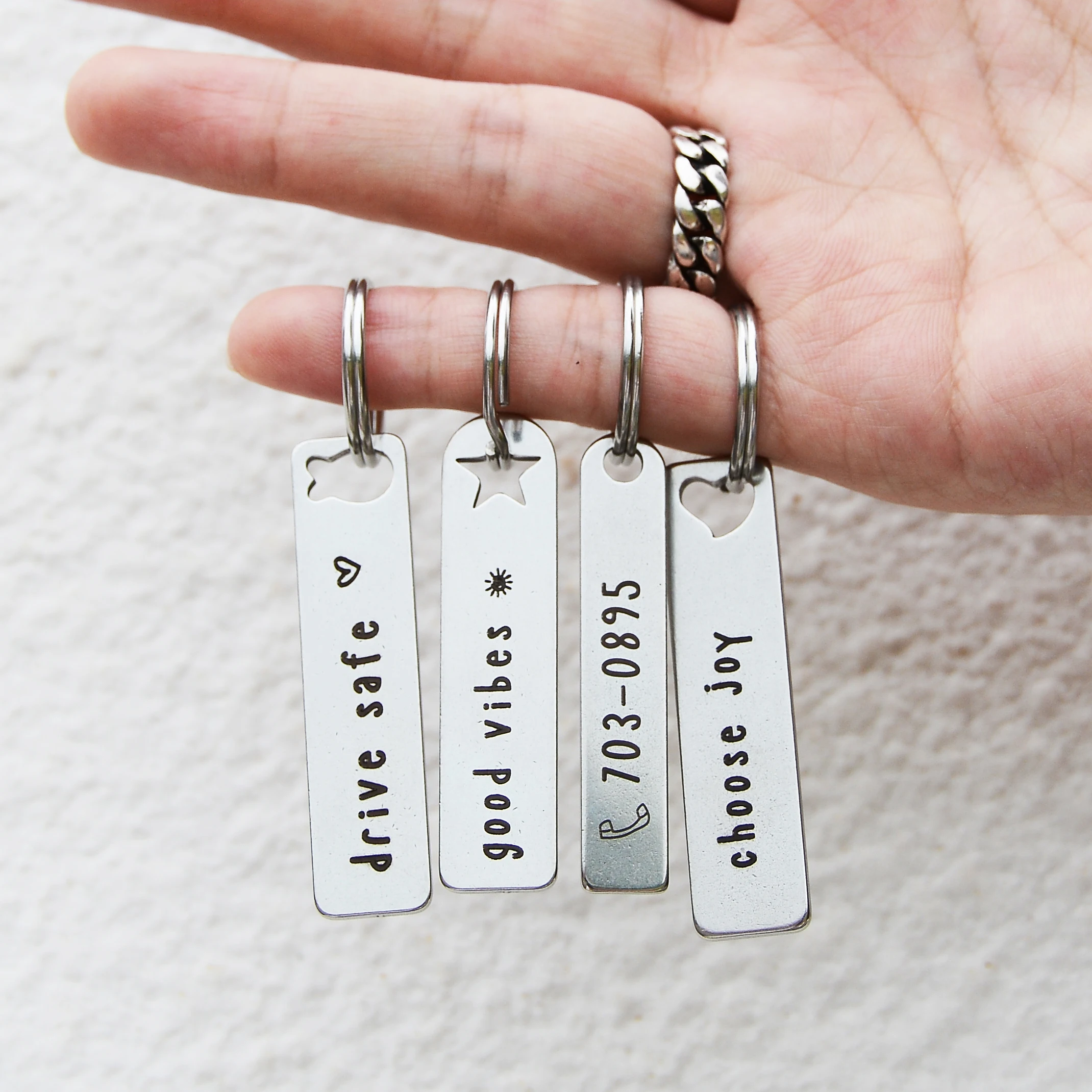 Персонализированный брелок из нержавеющей стали подарки гравировка безопасный