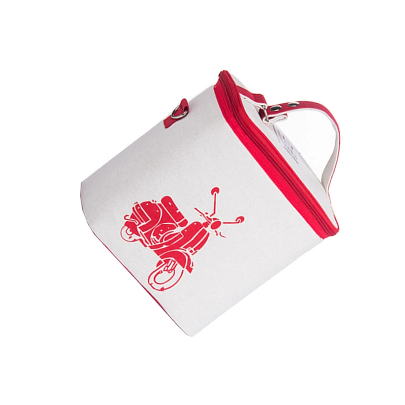 

Cotton Linen Lunch Cooler Bag Function Mode Refrigerator Portable Lunch Box Children Isolated Food Lunch Picnic Bag