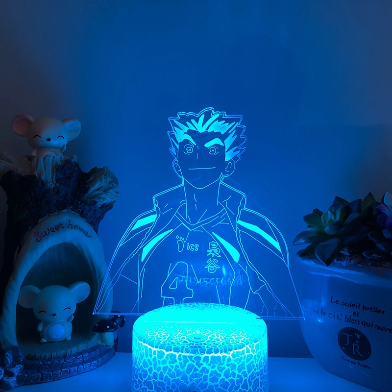 

Multi Color 3D LED Night Figure Lamp Yu Nishinoya Haikyu for Home Decor Gift Gadgets Drop Shipping Yu Nishinoya