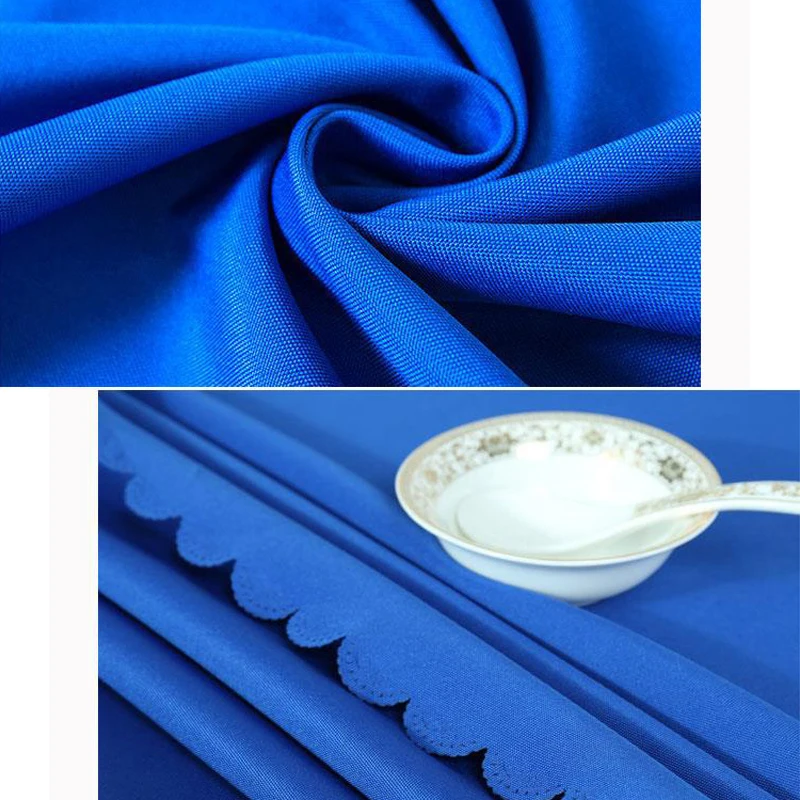 Однотонная скатерть из полиэфирной ткани на свадьбу день рождения круглый стол