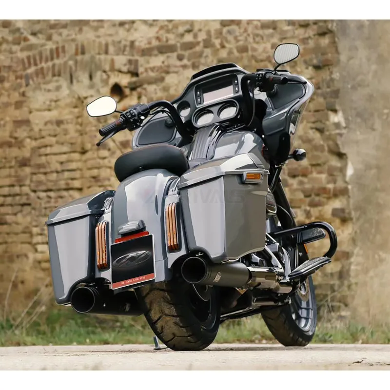 Растягивающиеся седельные сумки для мотоцикла 4 дюйма Harley Touring Road King Street Glide 2014-2020