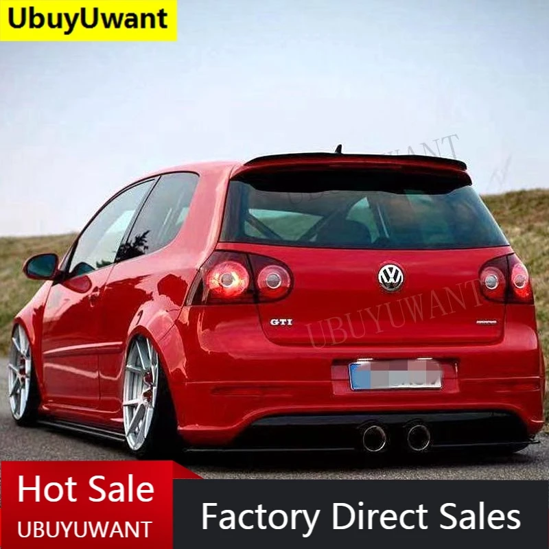 

For VW Golf 5 MK5 R32 GTI R Hatchback Spoiler High Quality ABS Plastic Car Tail Wing Decoration Rear Roof Lip Spoiler Universal