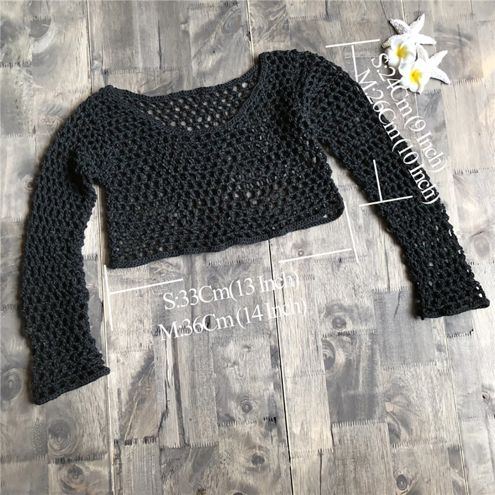 Комплект из двух предметов Пляжная накидка модный ажурный укороченный топ с