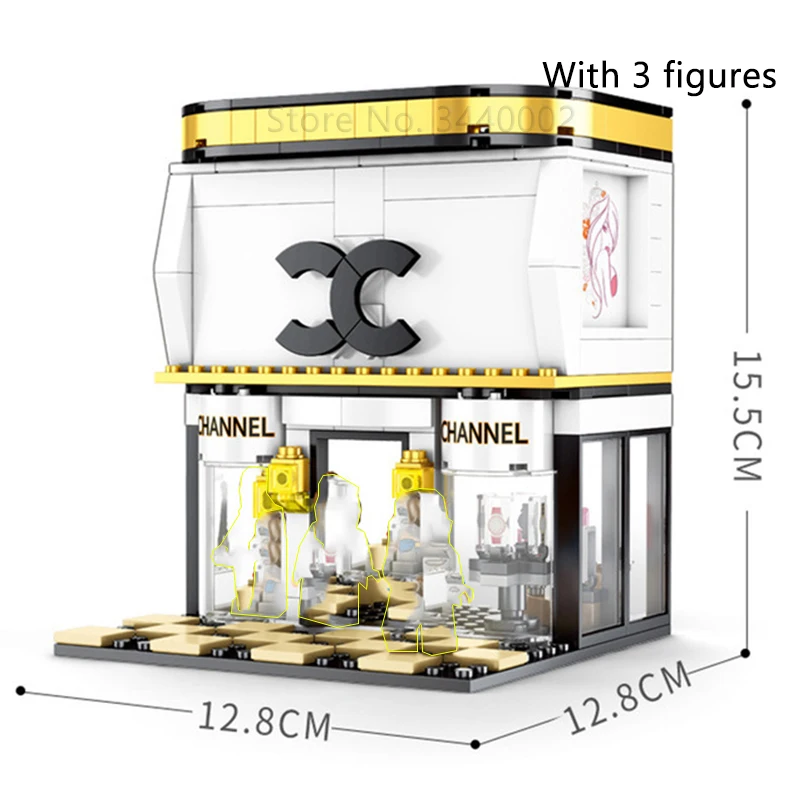 City Mini street Retail Store Miniature Fast Food Building Block Road Corner 3D Model Cafe Leduo Brand creative Bricks | Игрушки и хобби