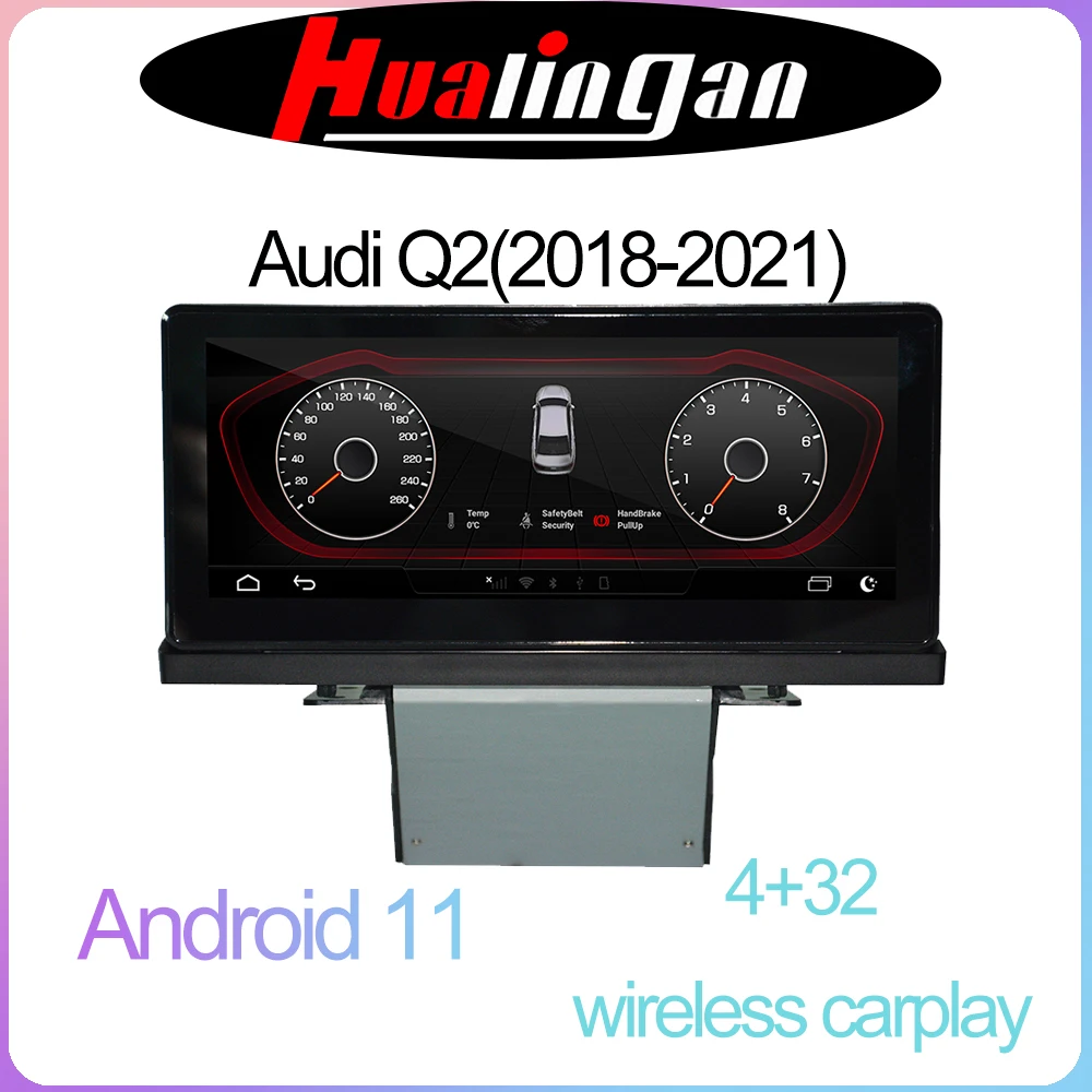 

Android 11 Автомобильный мультимедийный DVD стерео радио плеер GPS навигация Carplay авто для Audi Q2(2018-2021) 2din