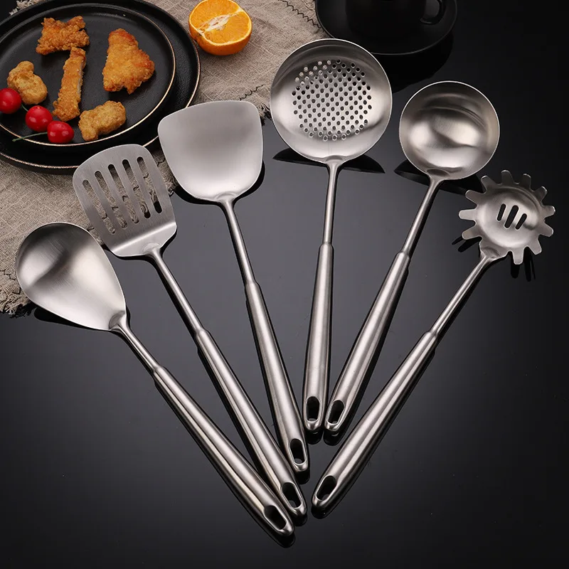 

Stainless Steel Cookware Set Modern Simplicity Kitchen Utensils Accessories Non-Stick Antiscalding Handle Kitchenware Aesthetics
