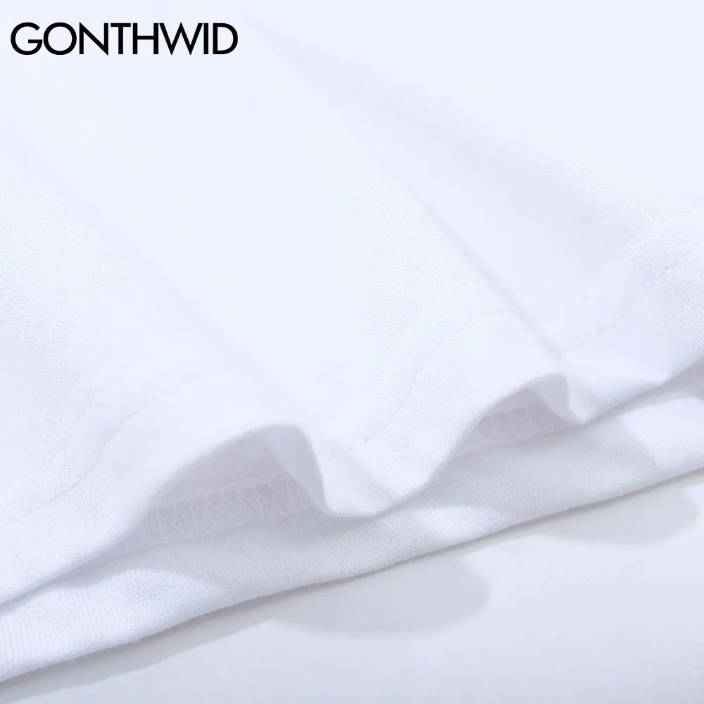 

GONTHWID Harajuku Streetwear Tshirts 3D Cartoon Bear Short Sleeve Tees Shirts Hip Hop Fashion Casual Cotton Loose T-Shirts Tops