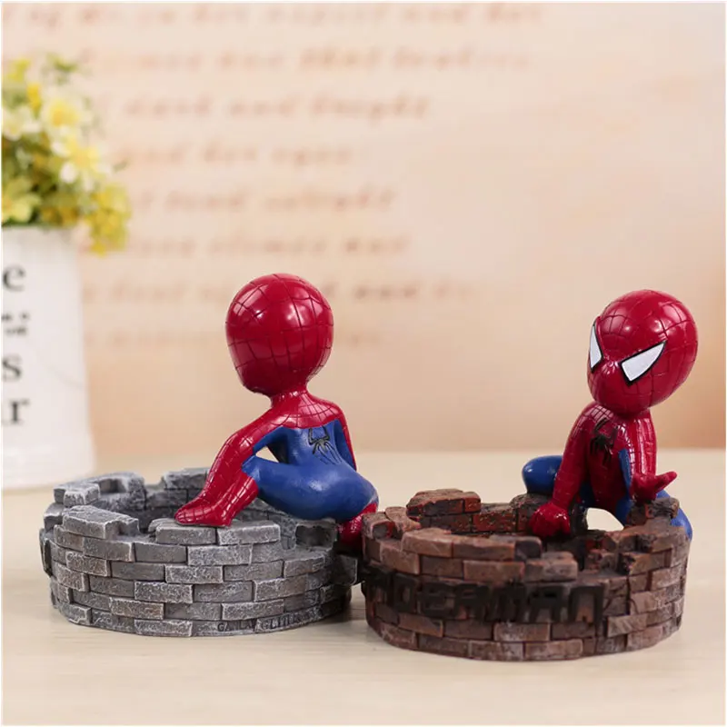 Домашняя Автомобильная настольная пепельница Фигурка Человека паука маленькое